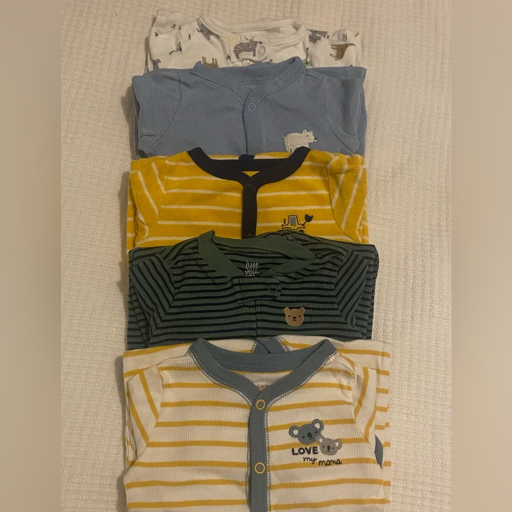 Carter’s Baby 5 pk  Bundle Snap Footie